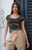 John Galt Women's Camo V-Neck Top - 0704601600511
