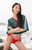 Pacsun Women's Red Tessa Double Tunnel Curtain Side Tie Cheeky Bikini Bottom - 0811603490002060