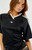 adidas Women's Black Ruched Short Sleeve Football Jersey - 0702000250015