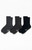 Pacsun Men's 3 Pack Gray Crew Socks - 0634485250127
