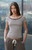 John Galt Women's Brown & White Striped Ginny Off-The-Shoulder Top - 0704601601911