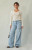 Pacsun Women's Casey Low Rise Baggy Jeans Ripped Slit Light Indigo - 0860454210278