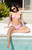 Pacsun Women's Pink Floral Rae Shine Triangle Bikini Top - 0810451180112066