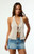 Rhythm Women's Striped Louise Tie Front Halter Top - 0731483770026