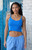 John Galt Women's Electric Blue Beyonca Cropped Tank Top - 0704601600493