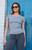 John Galt Women's Melange Polka Dot Ginny Off-The-Shoulder Short Sleeve Top - 0704601601836