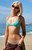Pacsun Women's Blue Alani Textured Ring Triangle Bikini Top - 0810603590098040