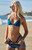 Pacsun Women's Blue Kelsey Shine Triangle Bikini Top - 0810603490008040