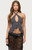 Edikted Women's Dafnie Split Front Crisscross Halter Top - 0263609690117