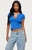 Edikted Women's Andria V Neck Top - 0263609690128