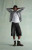 RARE DNM EDIT Men's Black Coated Extreme Baggy Jean Shorts - 0170454210045