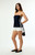 Rhythm Women's Contrast Linen Strapless Top - 0731483770040