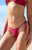 VDM The Label Women's Red Shine Tia Side Tie Bikini Bottom - 0825603500010