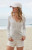 John Galt Women's Heather Grey Zelly Ribbed Long Sleeve Top - 0704601601432