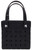 Women's Black Small Woven Crocssbody Tote Bag - 0276141730026