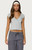 Edikted Women's Laia Striped V Neck T-Shirt - 0262609690028