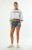 WILD COLLECTIVE Women's New York Sport Long Sleeve Cropped T-Shirt - 0702610230074