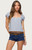 Edikted Women's Rhory Pinstripe Babydoll Top - 0263609690142