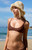 Pacsun Women's Brown Jessie Beaded Bralette Bikini Top - 0810603490011020