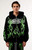 Von Dutch Men's Green Flame Zip Up Hoodie - 0190513430003