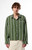 Pacsun Men's Green Striped Hutton Long Sleeve Shirt - 0183611140040