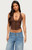 Edikted Women's Alira Fringed Panel Halter Top - 0263609690187