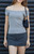 John Galt Women's Light Gray Ginny Off-The-Shoulder Top - 0844601600371