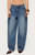 Edikted Women's Button Stitch Low Rise Barrel Jeans - 0267609690063