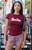 John Galt Women's Burgundy Chloe New York Applique T-Shirt - 0790601600509
