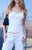 John Galt Women's Cement Lace Trim Tank Top - 0704601601951
