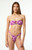 Pacsun Women's Purple Floral Shelley Knotted Bandeau Bikini Top - 0810451180125710