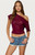 Edikted Women's Noria Sheer Chiffon Off Shoulder Top - 0263609690246