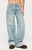 Edikted Women's Contrast Heart Low Rise Baggy Jeans - 0267609690073