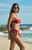 Pacsun Women's Red Celeste Shine Side Tie Cheeky Bikini Bottom - 0811603490020060