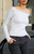 John Galt Women's Light Gray Bonnie Off-The-Shoulder Top - 0704601600928