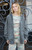John Galt Women's Gray Christy Full Zip Oversized Hoodie - 0793601600247