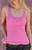 John Galt Women's Pink Ribbed Amaya Tank Top - 0704601601988