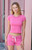 John Galt Women's Pink Ashlyn Cropped Short Sleeve Top - 0704601601963