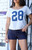 John Galt Women's Blue Sweat Shorts - 0842601600389