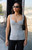 John Galt Women's Melange Amaya Ribbed Lace Tank Top - 0704601601860