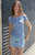 John Galt Women's Light Blue Zelly Ribbed Short Sleeve Top - 0704601601852