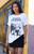 John Galt Women's Penelope Radio Silence Oversized T-Shirt - 0790601600524