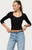 Edikted Women's Jamila Quarter Sleeve Top - 0263609690275