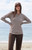 John Galt Women's Brown Leah Striped Long Sleeve Top - 0704601601706