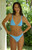 Pacsun Women's Blue Rae High Cut Bikini Bottom - 0811451180395040