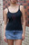 John Galt Women's Black Heart Ribbed Tank Top - 0790601600550