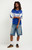 Pacsun Men's Austin Extreme Baggy Jean Shorts Paint Splatter Medium Blue - 0170505850002