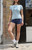 John Galt Women's Blue Marcie Sweat Shorts - 0842601600382