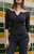 John Galt Women's Black Button Quarter Sleeve Top - 0704601601867