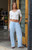John Galt Women's Light Blue Plaid Anastasia Tie Sweatpants - 0844601600368
